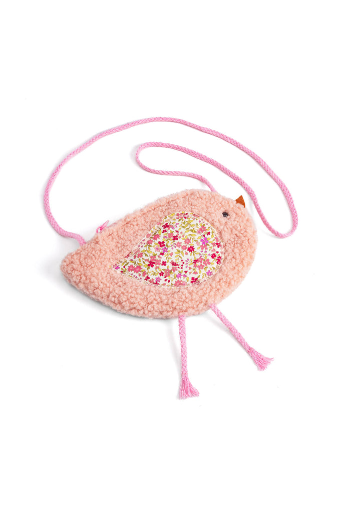 Bird Chick Plush Crossbody Purse (Light Pink) by Peppercorn Kids