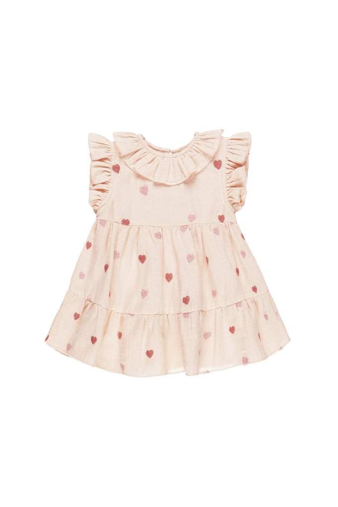 Charlotte Dress (Heart Embroidery) by Quincy Mae