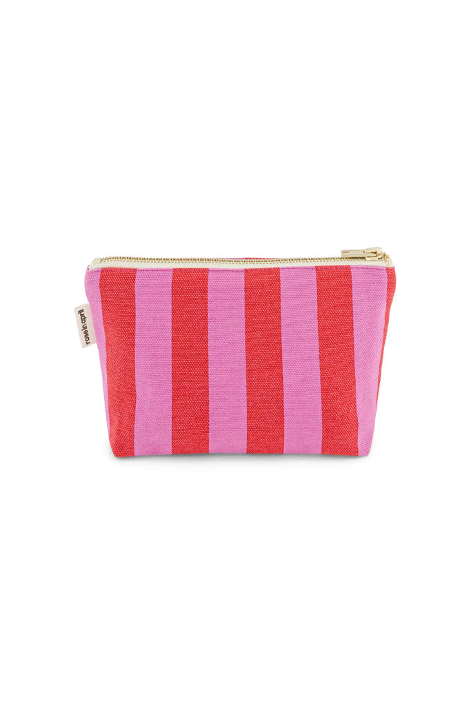 Small Stripes Flat Pouch (Orchid/Tomato) by Rose in April