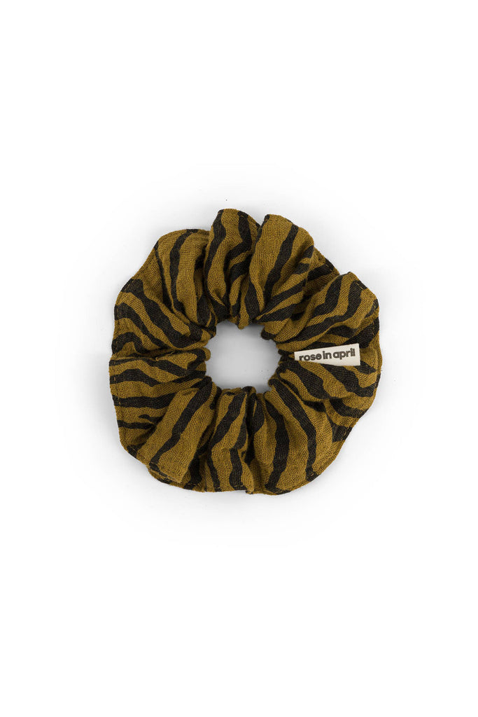 Zebra Scrunchie (Tapenade) by Rose in April