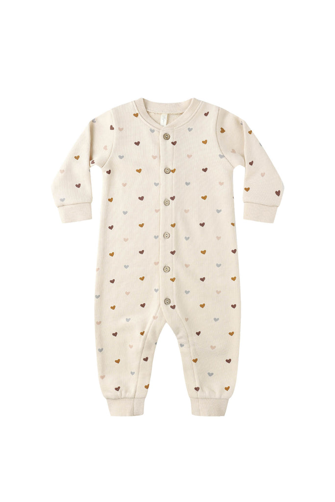 Button Down Jumpsuit (Hearts) by Rylee + Cru