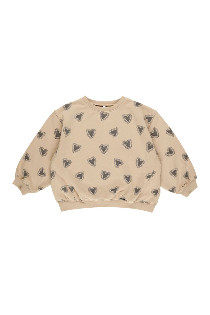 Oversized Sweatshirt (Hearts) by Rylee + Cru