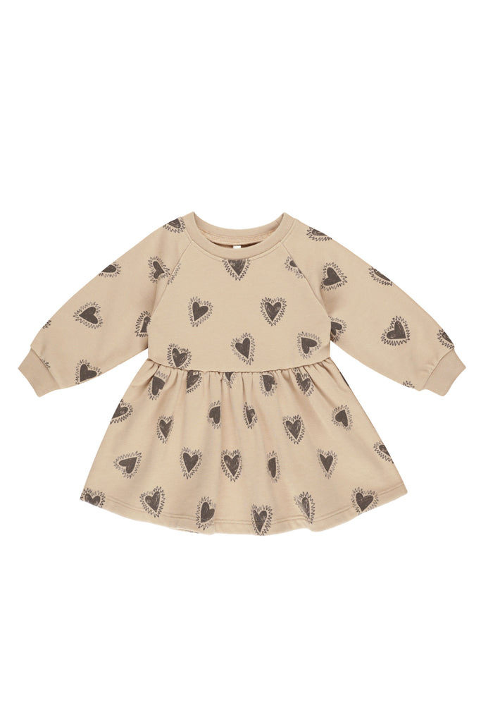 Raglan Dress (Hearts) by Rylee + Cru