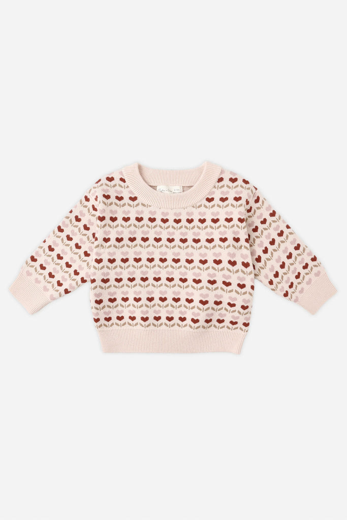 Shiloh Sweater (Ruby Hearts) by Rylee + Cru
