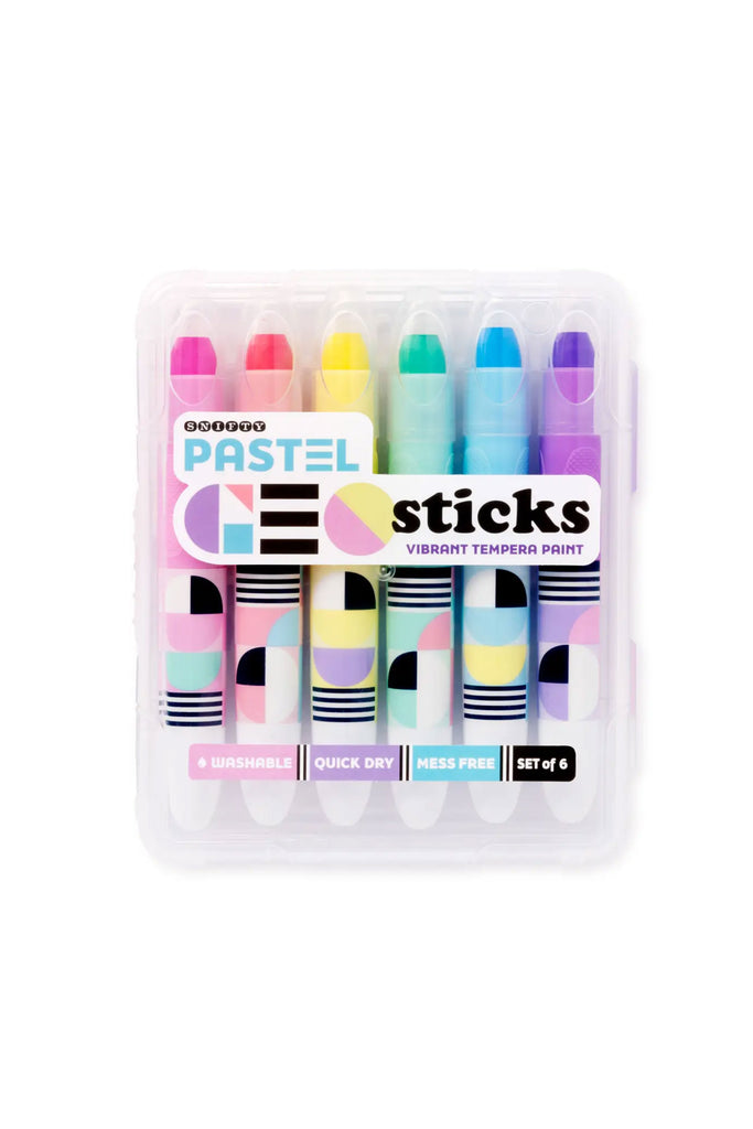 Geo Sticks Vibrant Tempera Paint Set (Pastel) by Snifty