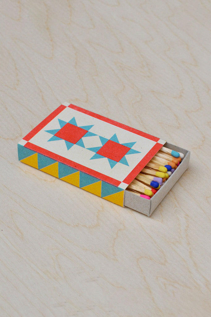 Risograph Printed Matchbox (Quilt) by Sunroom