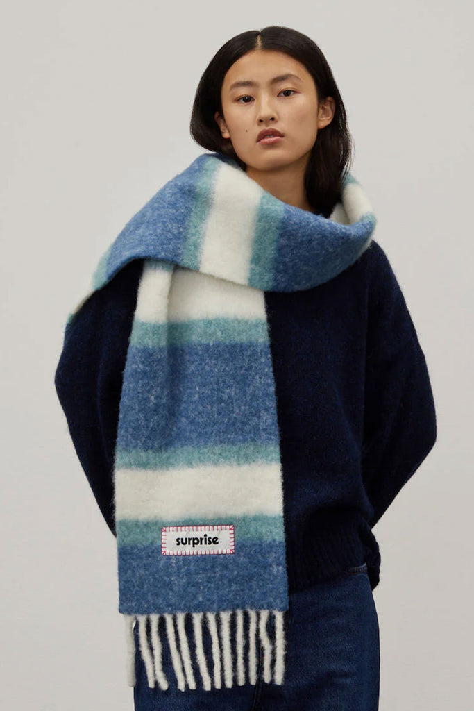 Sofia Alpaca Scarf (Blue) by surprise