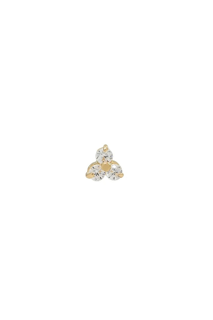 CZ Tri Stud (Solid Gold) by Ofina Jewelry