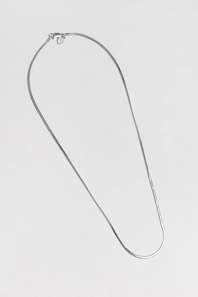 Thin Herringbone Chain (Silver) by Wolf Circus