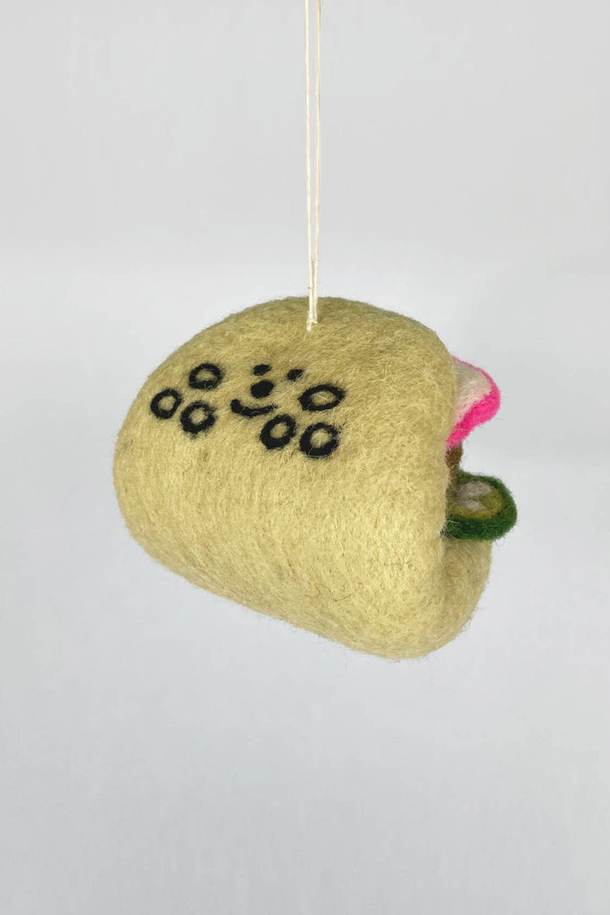 Hanging Felt Ornament (Bao Bun) by Wrap