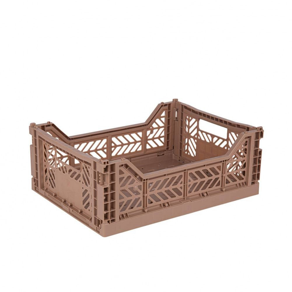 Midi Storage Crate (Warm Taupe) by Yo! Organization