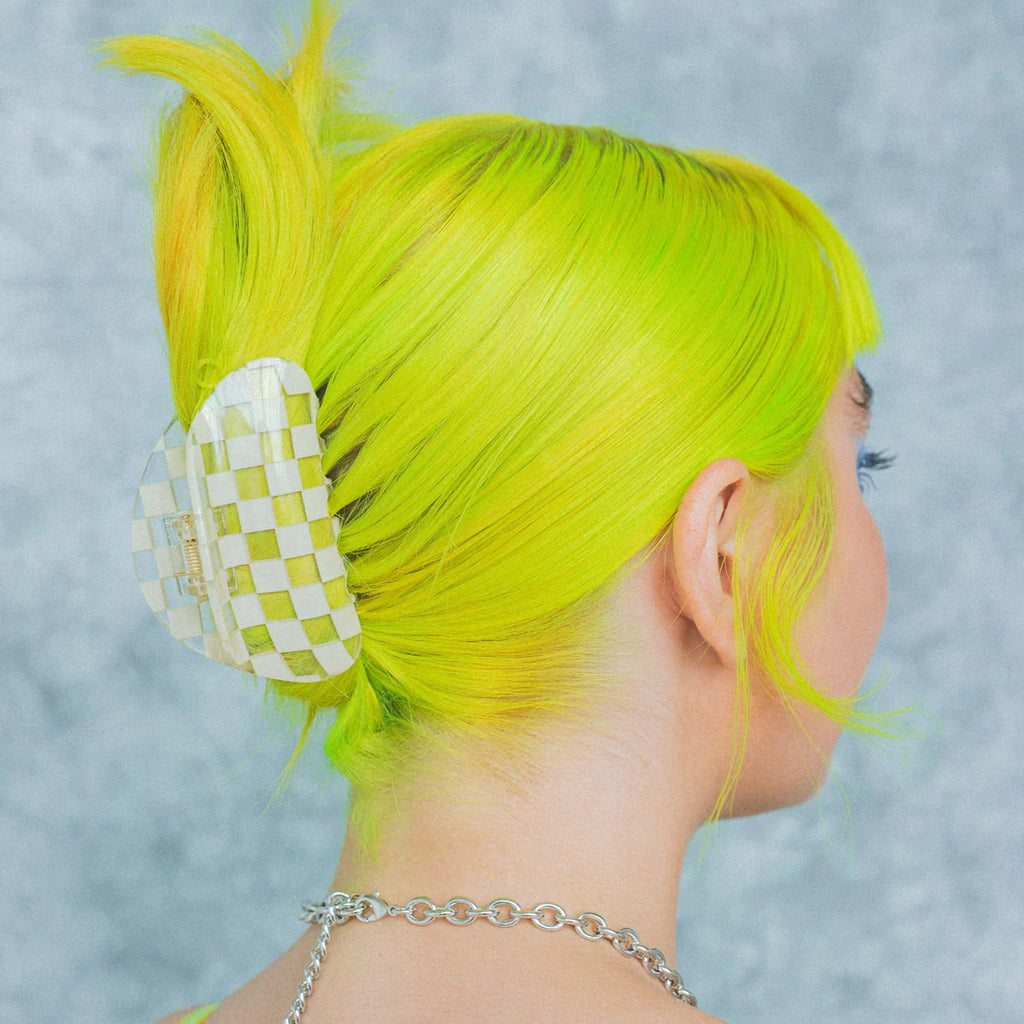 Checker Claw Clip (Clear) by The Yo Store