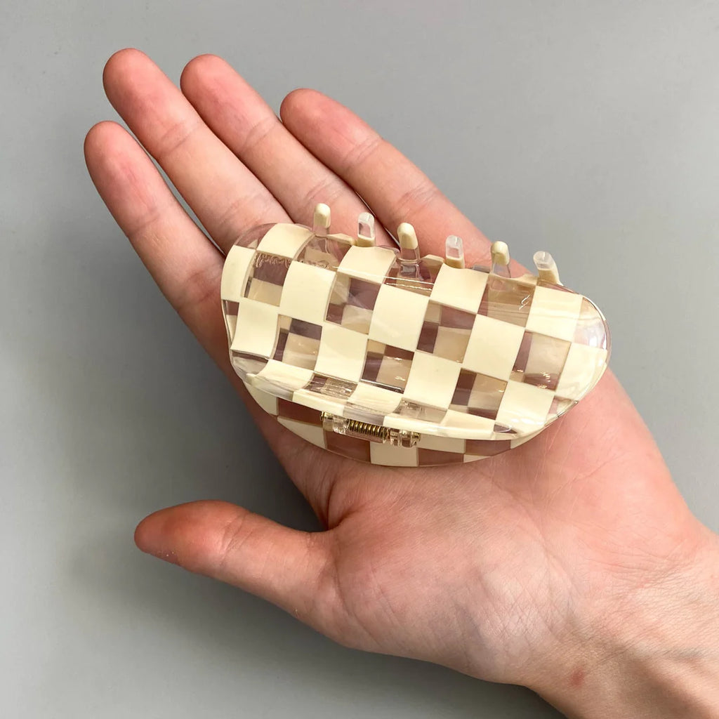 Checker Claw Clip (Clear) by The Yo Store