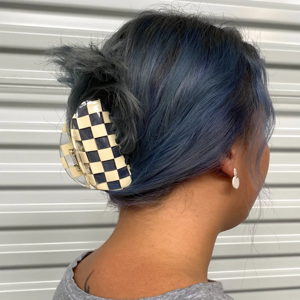 Checker Claw Clip (Clear) by The Yo Store
