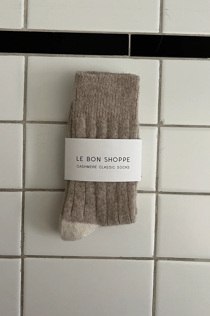 Cashmere Socks (Fawn) by Le Bon Shoppe