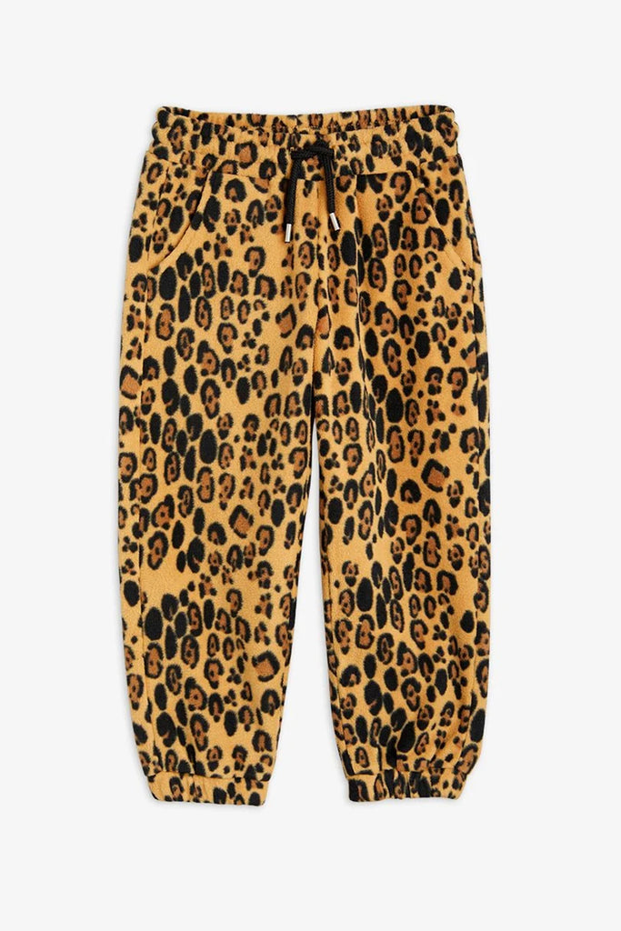 Leopard Fleece Joggers by Mini Rodini