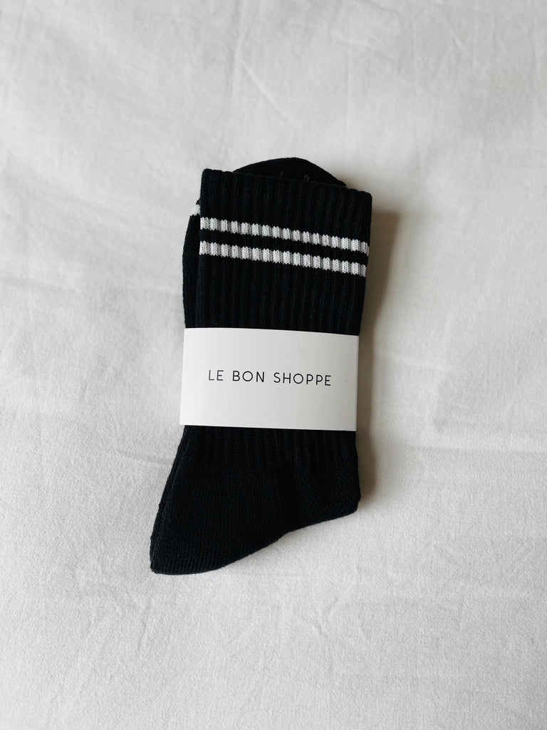 Boyfriend Socks (Noir) by Le Bon Shoppe